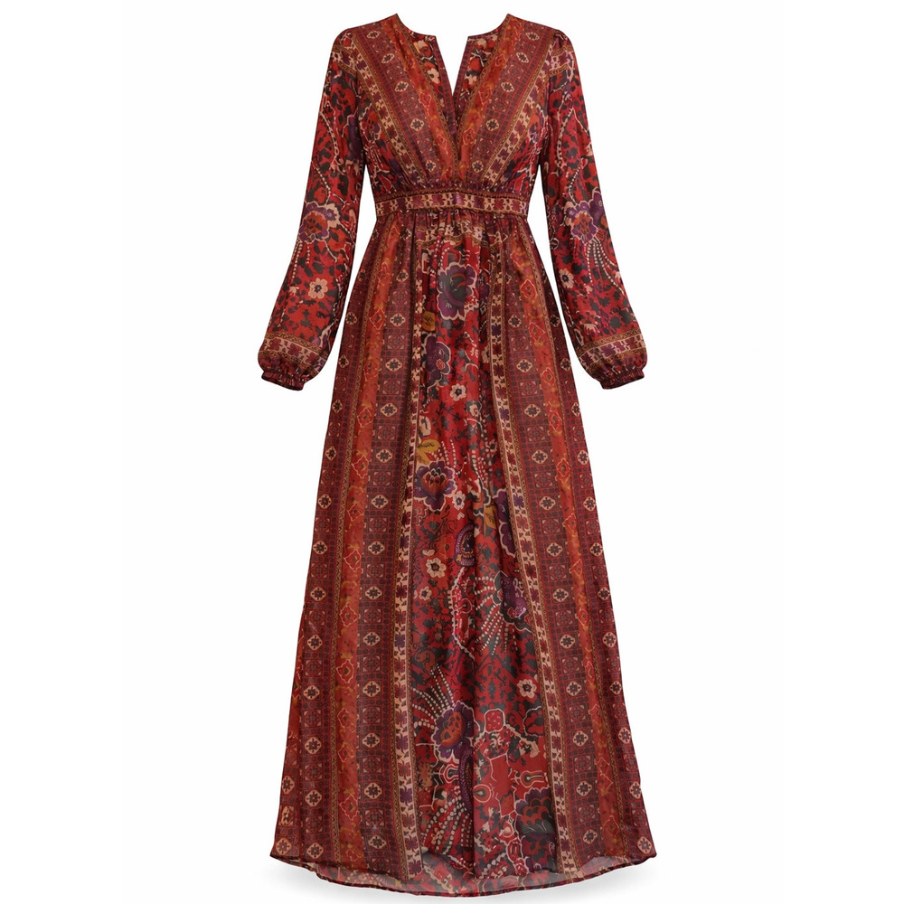 Ranna Gill Boho Floral Maxi Dress Size 0 - Picture 2 of 8